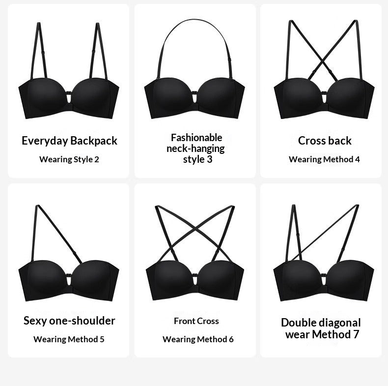 Seamless Front Closure Bra With Adjustable Straps