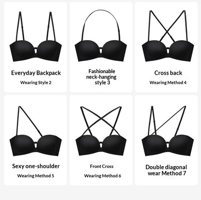 Seamless Front Closure Bra With Adjustable Straps