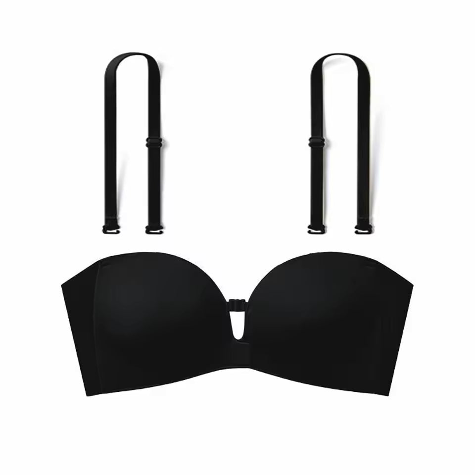 Seamless Front Closure Bra With Adjustable Straps
