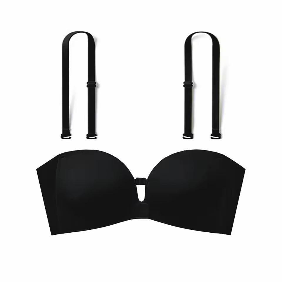 Seamless Front Closure Bra With Adjustable Straps