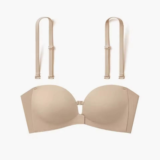 Seamless Front Closure Bra With Adjustable Straps